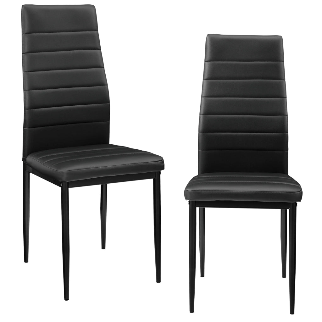 Set di 2 sedie da pranzo set di sedute impilabili 96 cm nero 03_0005744