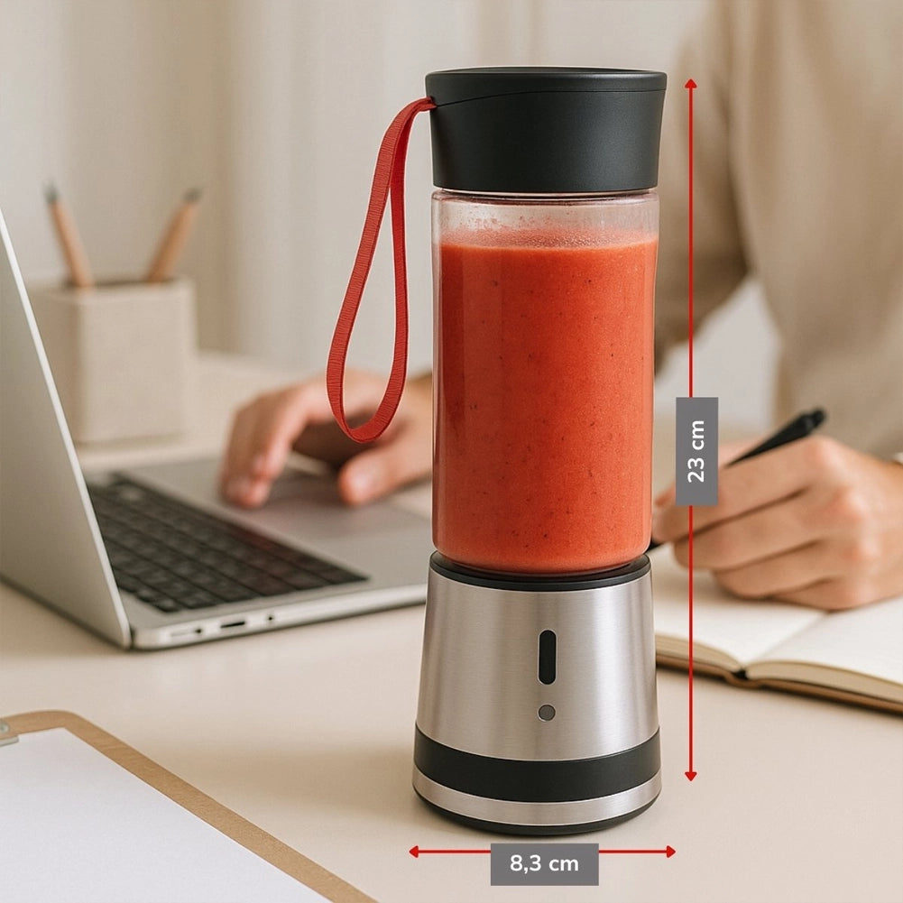 Frullatore Portatile 300ml Mini Smoothie Ricaricabile USB Mixer Portatile 125W