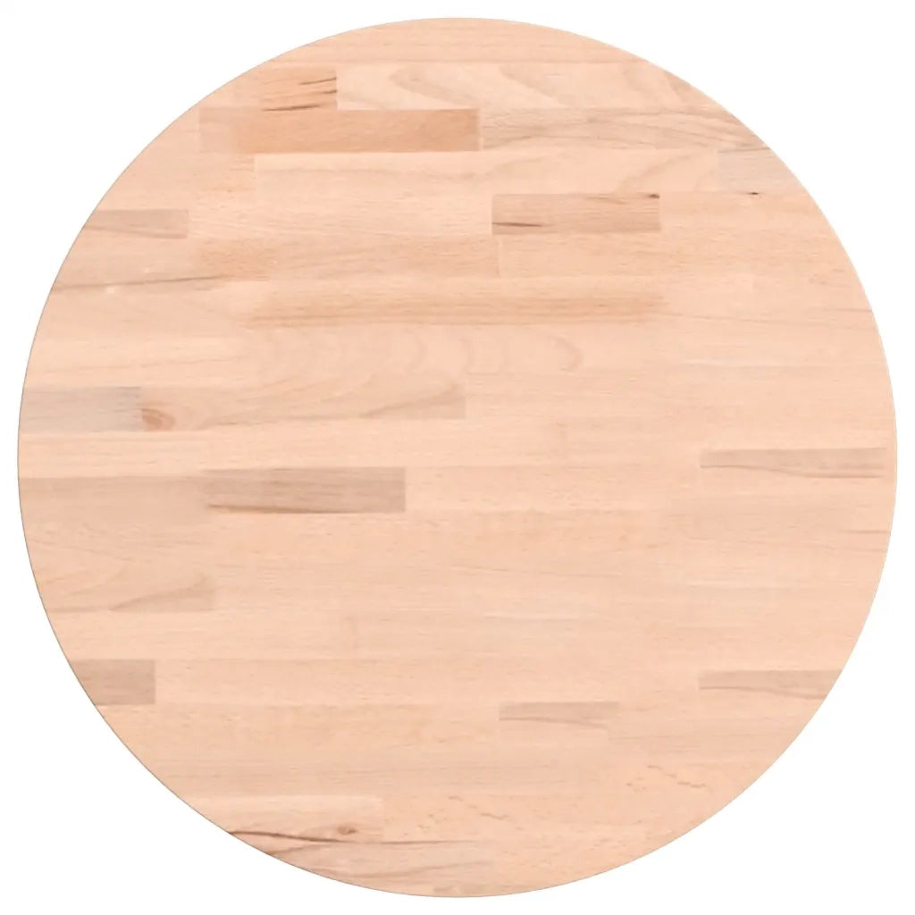 Piano per Tavolo Ã˜40x4 cm Rotondo in Legno Massello di Faggiocod mxl 131265