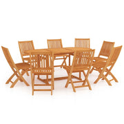 Set da Pranzo da Giardino 9 pz in Legno Massello di Teak cod mxl 67272