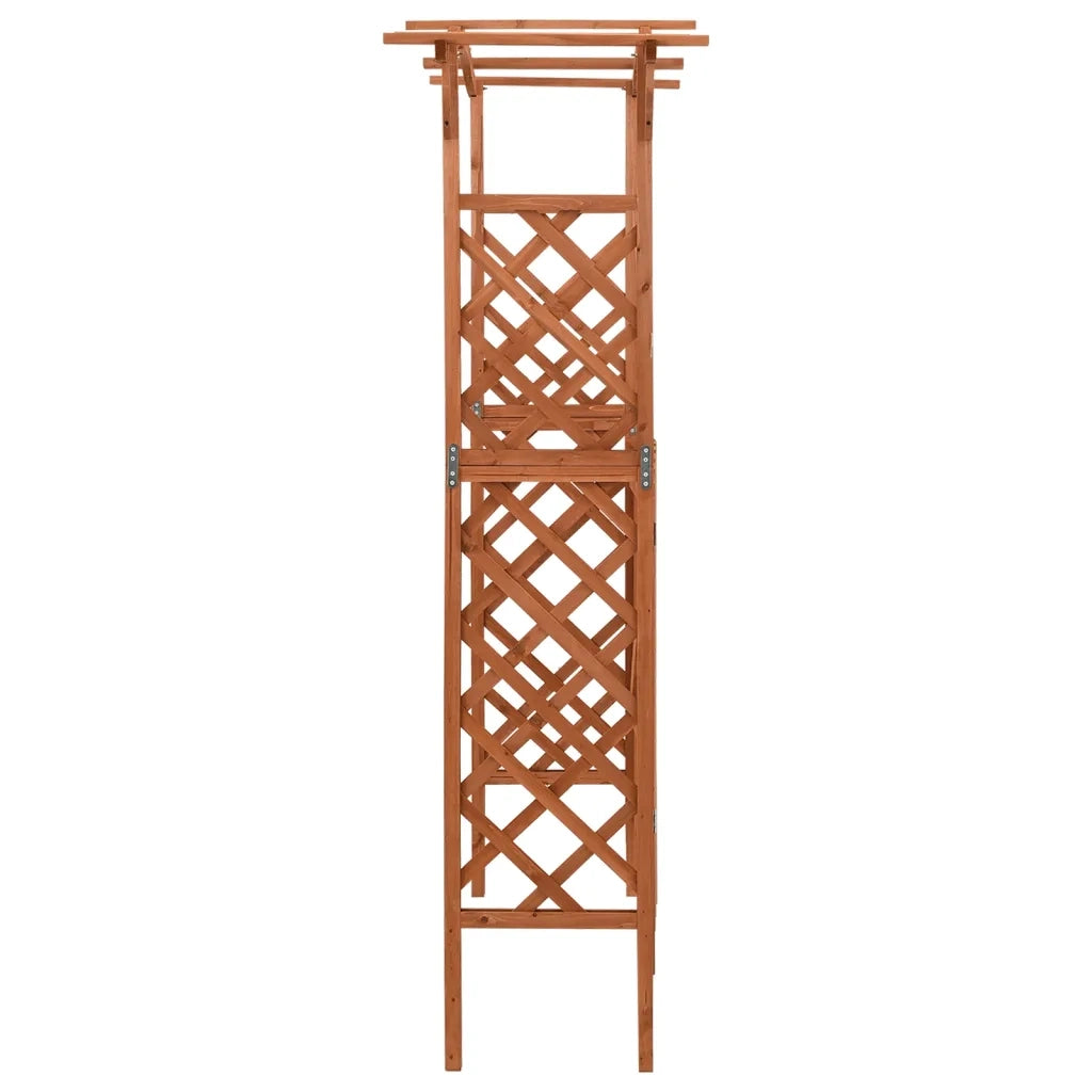 Pergolato con Cancello 116x40x204 cm Legno di Abete Massello 316389