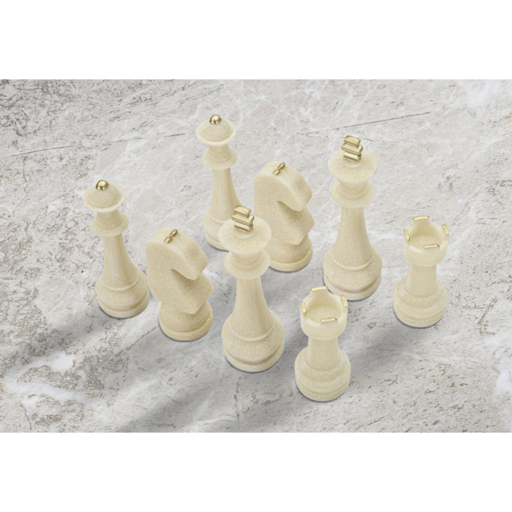 Scultura Scacchi 6, Bianco, Poliresina, 4,4x4,4x10,3 cm