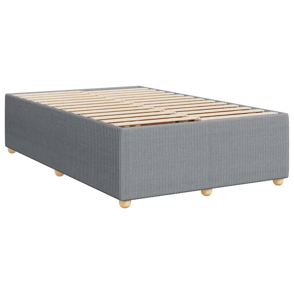 Giroletto a Molle con Materasso Grigio Chiaro 120x190cm Tessuto 3292009