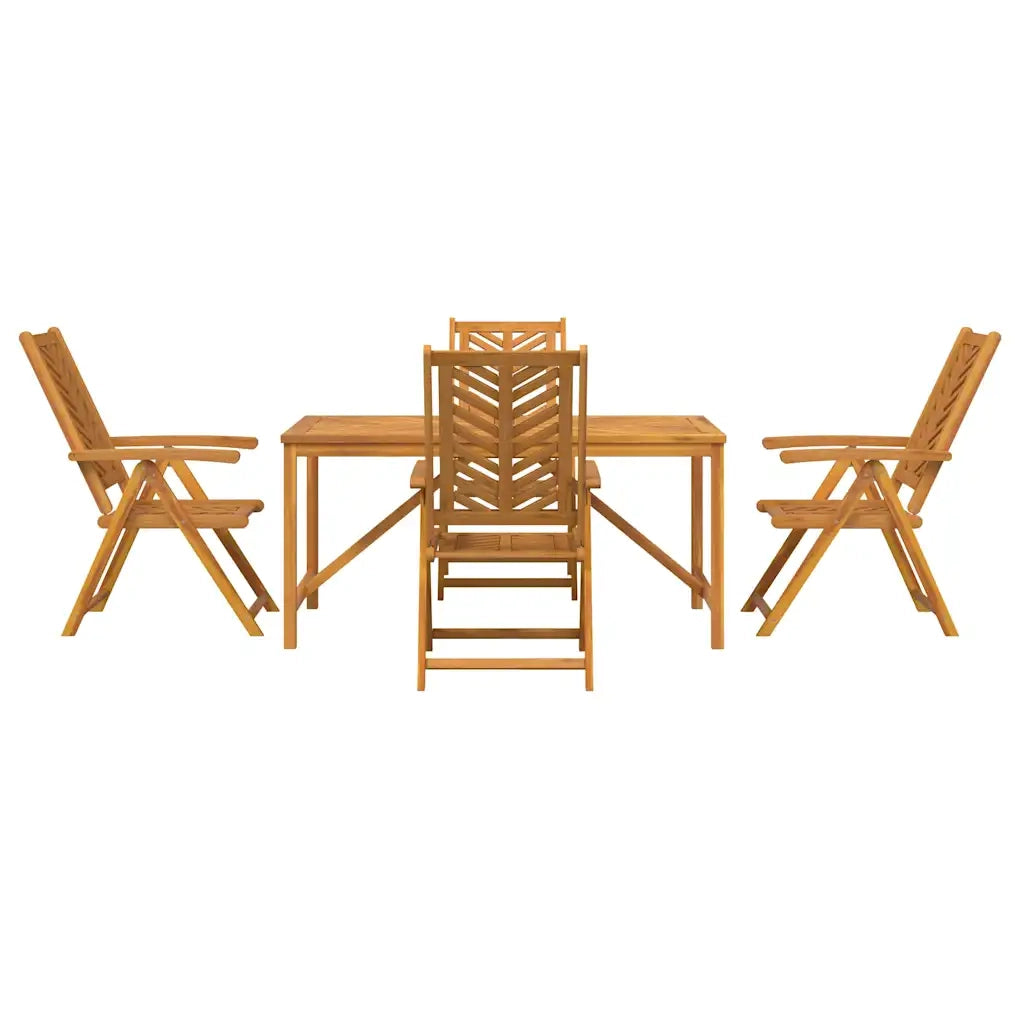 Set da Pranzo per Giardino 5 pcs Marrone 3154123