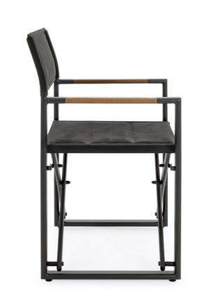 Set 2 Sedie Pieghevoli da Regista 51x54x86 cm in Alluminio Lagun Antracite