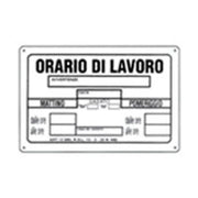 Cartello orario di lavoro 20x30 b08lqzgx6c