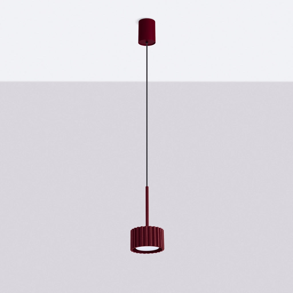 Lampada a sospensione AURA 1 borgogna Gx53