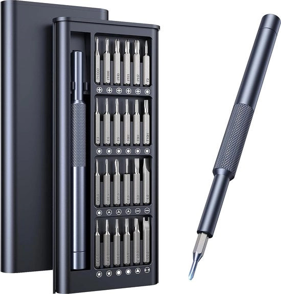 Set di chiavi a bolla ultra smartphone - set di attrezzi - 25 in 1 chiave a bolla piccola precisione - set di riparazione magnetico professionale mini per telefono - computer - orologio - laptop - MacBook - console - liquido per batterie - elettronica