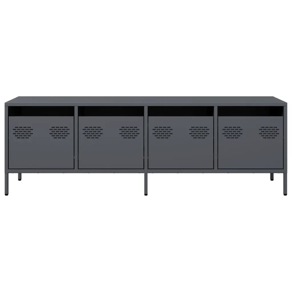 Mobile TV Antracite 135x39x43,5 cm Acciaio Laminato a Freddo 851306