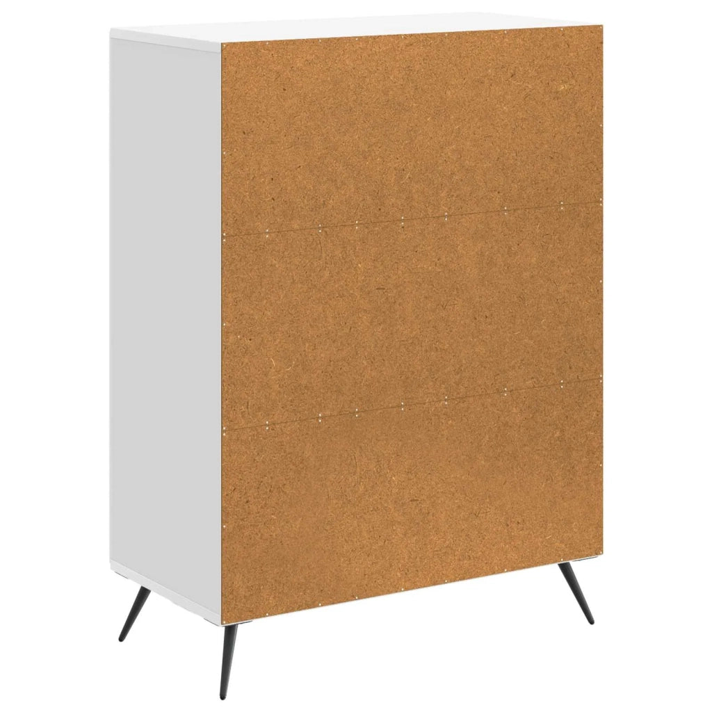 Credenza Bianco Lucido 66 x 34,5 x 90 cm Legno ingegnerizzato