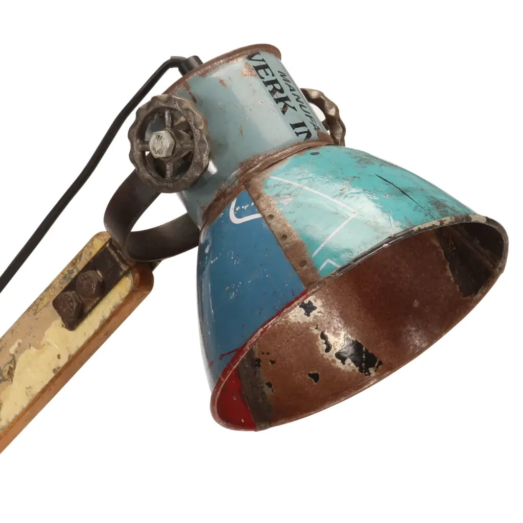 Lampada Scrivania Industriale Rotonda Multicolore 23x18x95 E27 344398