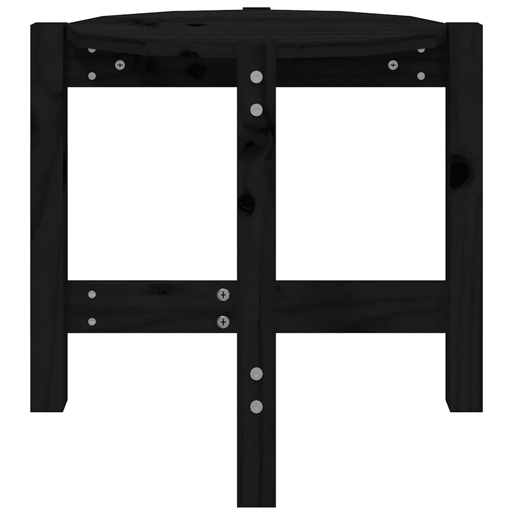 Tavolino da salotto | Tavolino da caff¨¨ | Tavolino da Soggiorno Nero ? 52,5x45 cm in Legno Massello di Pino