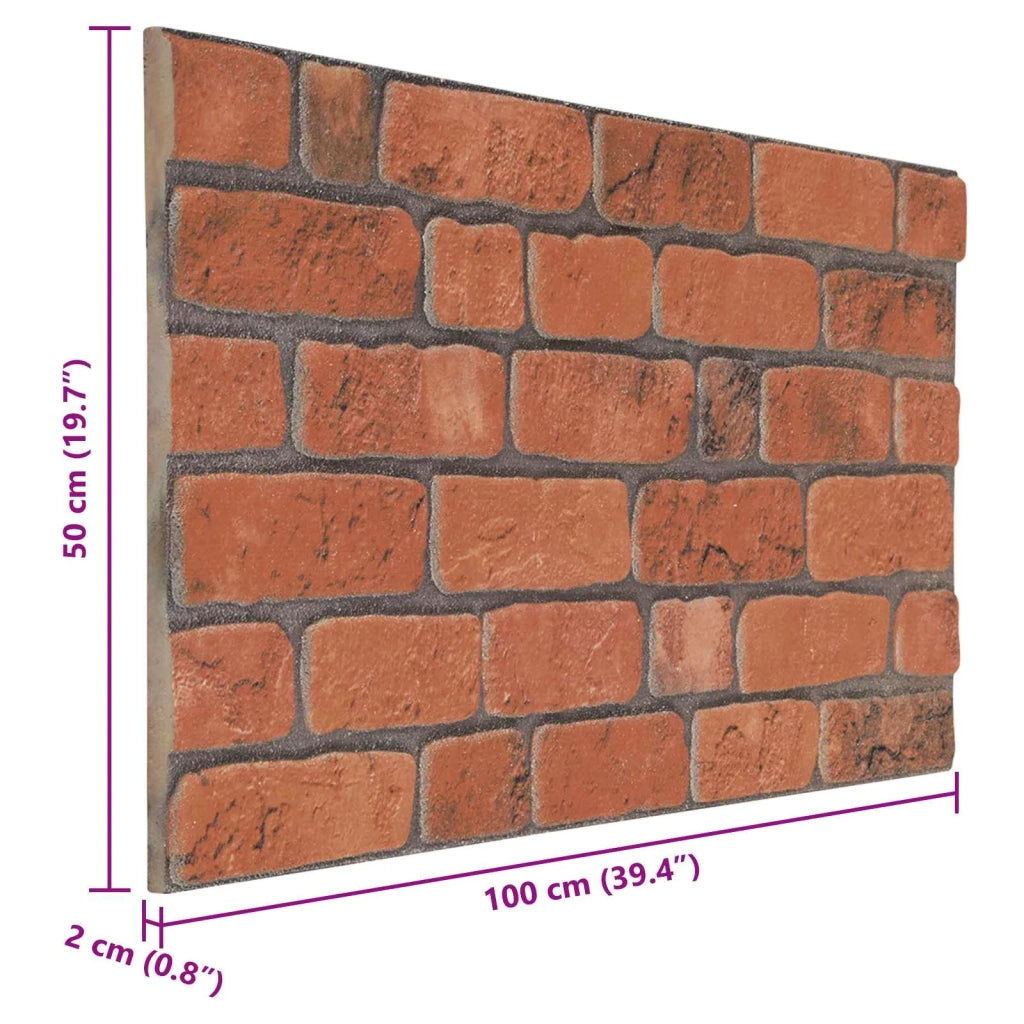 Pannelli da parete 10 pz Terracotta 100 x 50 cm Schiuma EPS CFW8911099