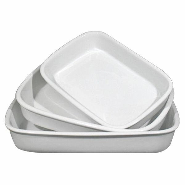 Pirofila da Forno Rettangolare Liscia in Porcellana Bianca 19 x 12 x 4 cm