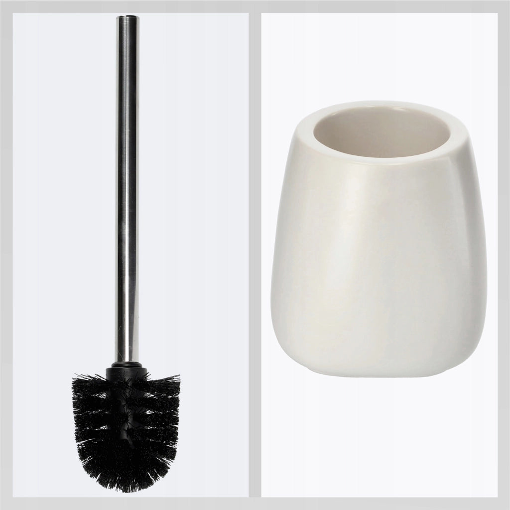 Set di 2 scopini per WC KADAX in ceramica bianca per bagno