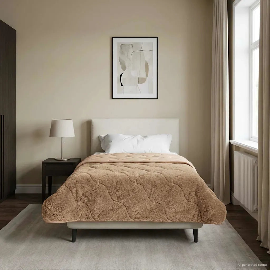 Duvet Invernale Talpa 155 x 220 cm Microfibra e Fleece Teddy 42026356