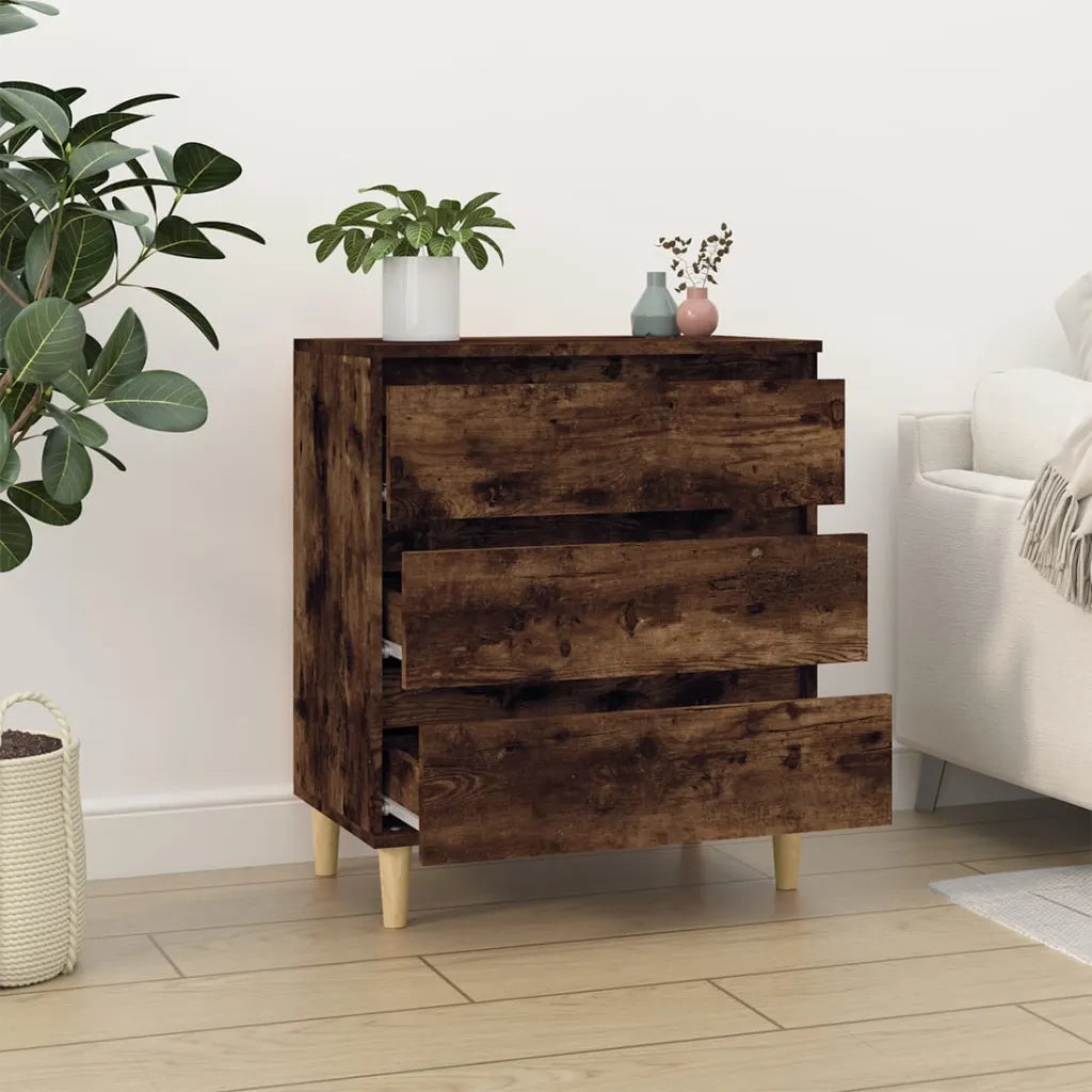 Credenza-Buffet-Armadio da cucina Rovere Fumo 60x35x70 cm in Legno Multistrato 853605