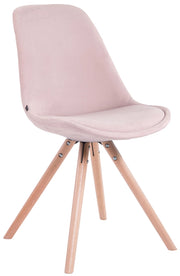 Sedia Toulouse in velluto rosa,natura