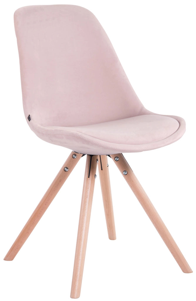 Sedia Toulouse in velluto rosa,natura
