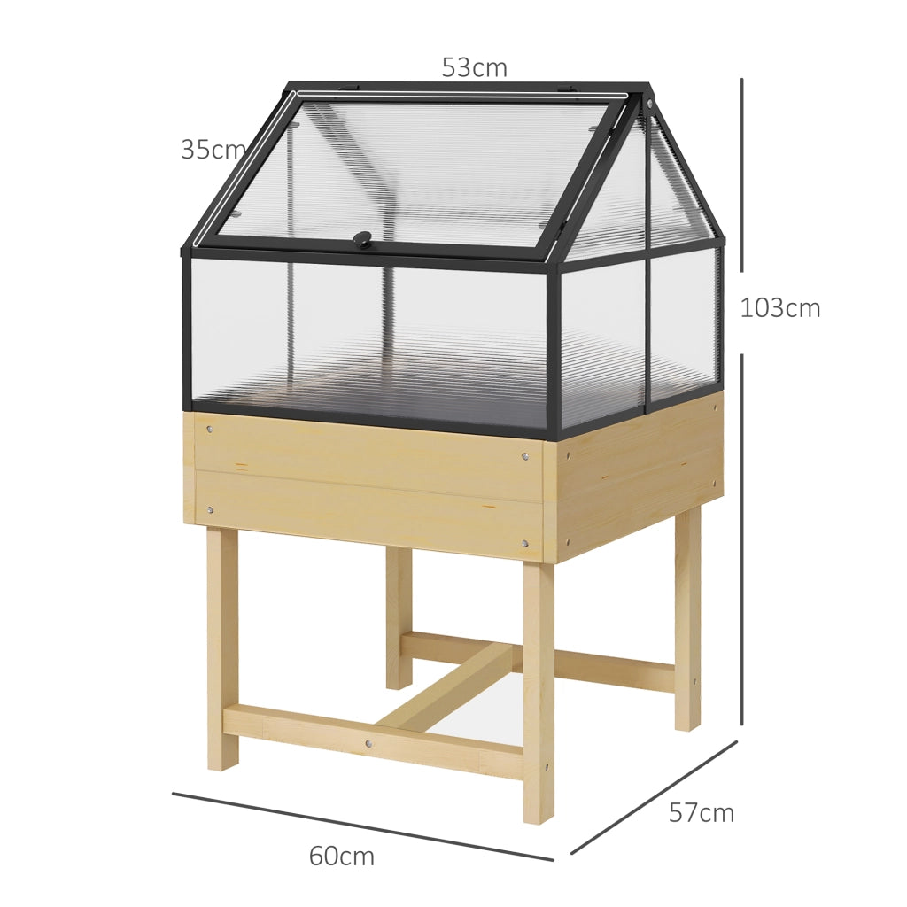 Serra da giardino ¨C zephmum ¨C Polycarbonate, acciaio, legno, 60x57x103 cm