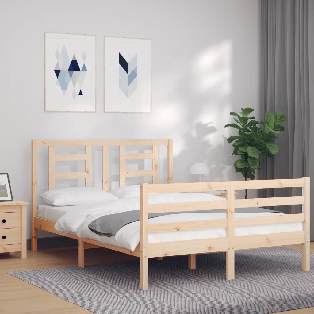 Giroletto con Testiera Small Double-Struttura Letto in Legno Massello 479597