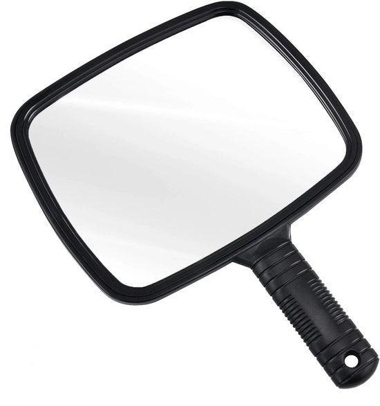 Specchio Professionale con Manico per Trucco e Capelli - Visore con Angolo di 20 x 17,5 cm - Adatto per Uso Professionale - Specchio per Trucco e Capelli
