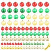 Palline di Natale 100 pz Rosso/Oro/Verde 245718