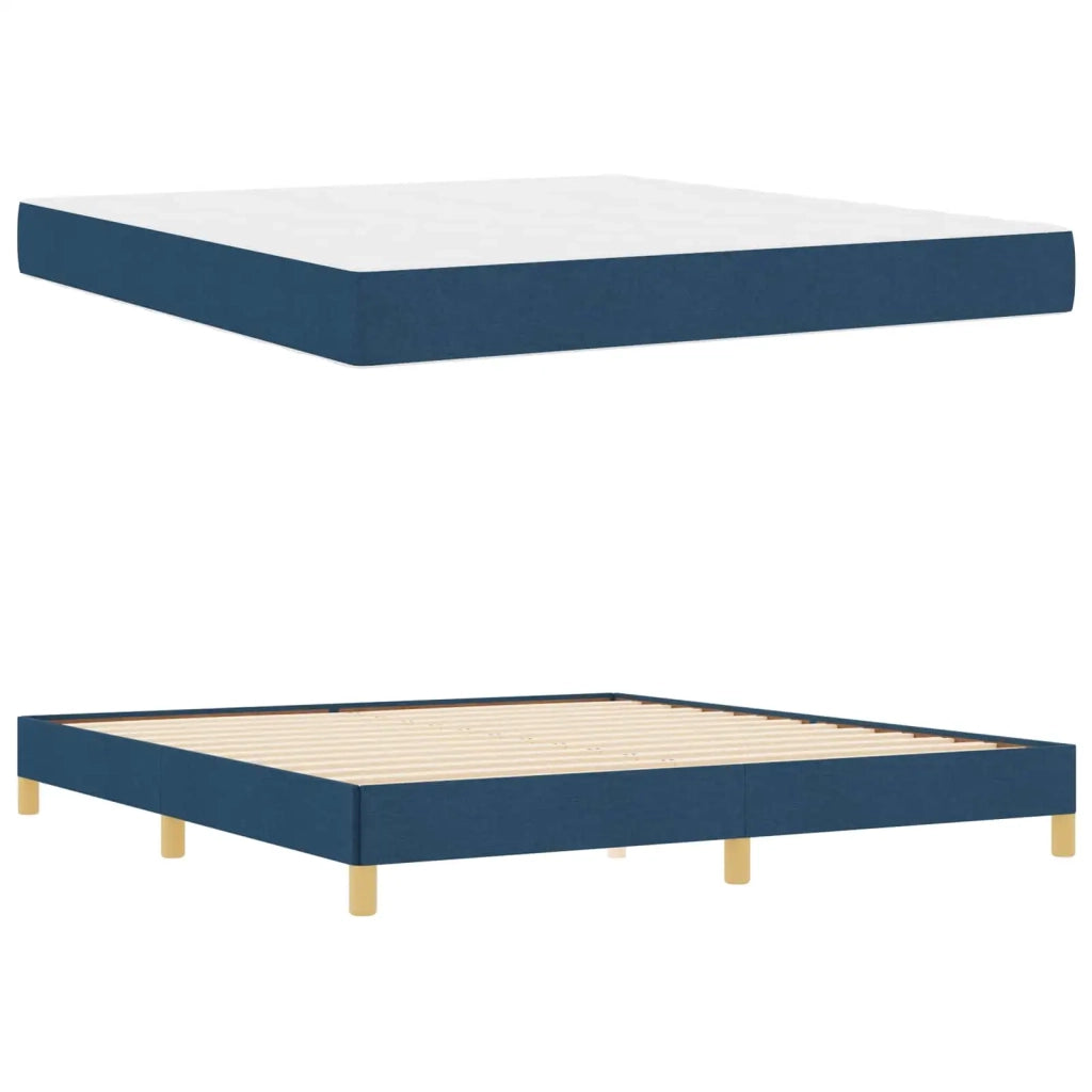 Letto a molle con materasso Blu 180 x 200 cm Tessuto 3398590