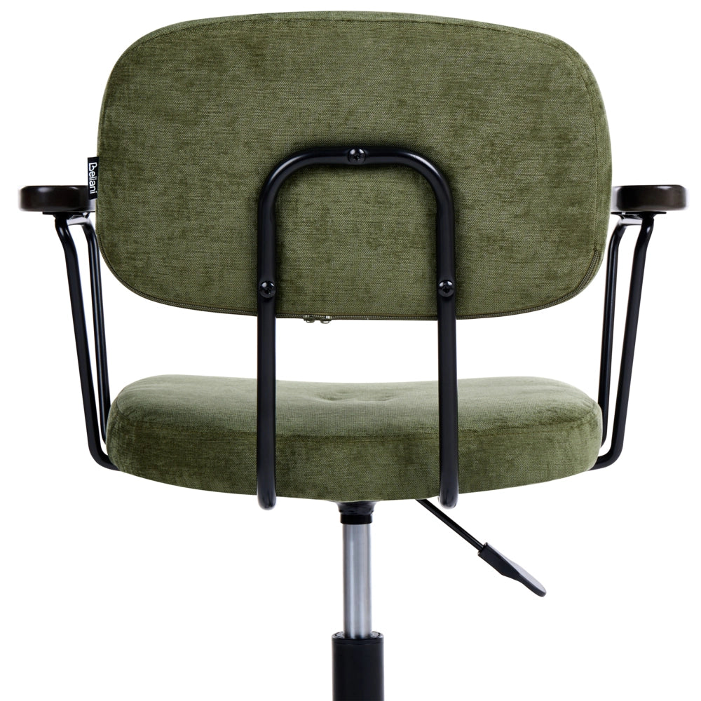 Sedia da ufficio tradizionale in tessuto girevole regolabile verde stile moderno home office