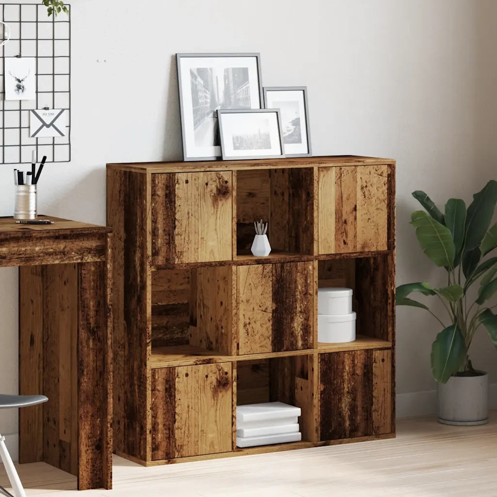 Libreria Legno Antico 90x28x90 cm in Legno Multistrato 856058
