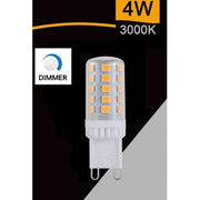 Trade Shop - Lampadina Led Smd Dimmerabile G9 4w 400lm Luce 3000k 4000k 6500k Sparac-g9-4w-tge1 - -bianco Caldo      -