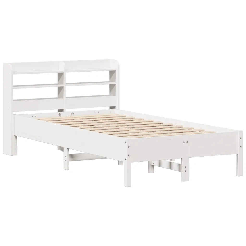 Letto senza Materasso Bianco 120x200 cm Legno Massello di Pino 3306892