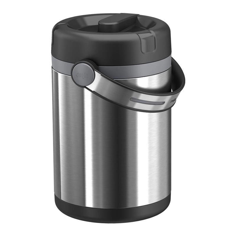 EMSA 509244 MOBILITY Contenitore Termico per Alimenti 1.2 L Acciaio Inox con Inserto Amovibile 700 ml Chiusura Ermetica Mantenimento Calore 6h Freddo 12h colore Nero Antracite