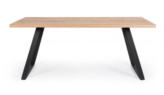 Tavolo Legno Nero Industriale da Interno 180x90 cm - GRIFFIN