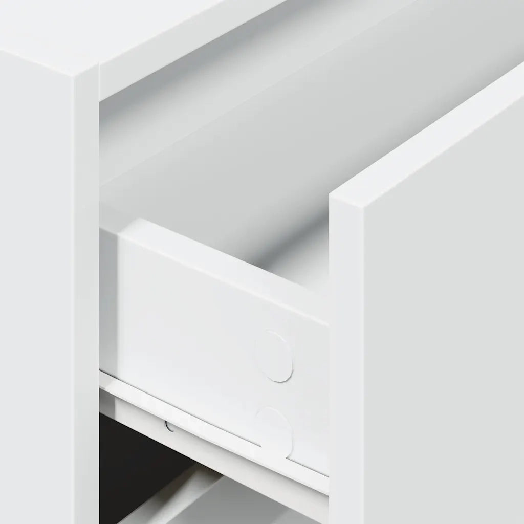 Armadio con 2 Cassetti Bianco 60x31x40 cm in Legno Multistrato