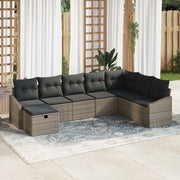 Set di divani con cuscino 9 pcs polyrattan