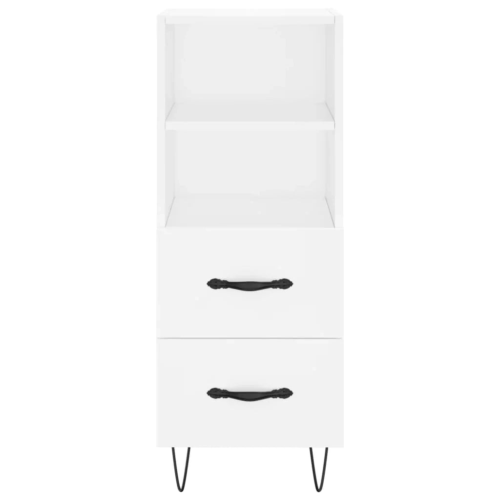 Buffet credenza cassettiera armadio mobile contenitore organizer per cucina soggiorno salotto 34,5 x 34 x 90 cm legno ingegnerizzato bianco 02_0030270