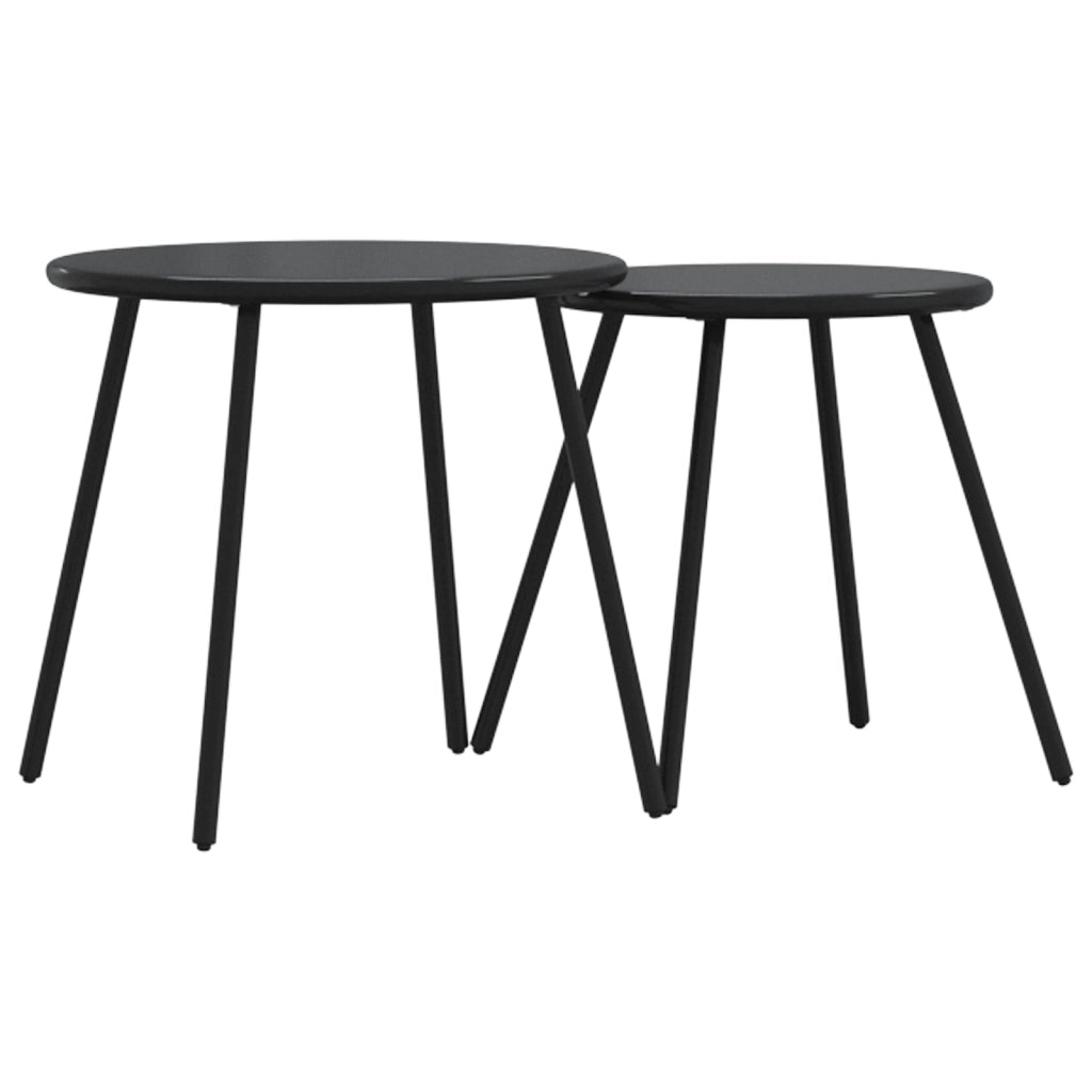 Set Divano da Giardino 5 Pezzi con Cuscini Acciaio Nero