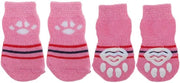 Set di calze antiscivolo per animali domestici - Protezione per le zampe - Set da 4 pezzi - Taglia S - Materiale polyester con zoli in silicone - Calze per animali