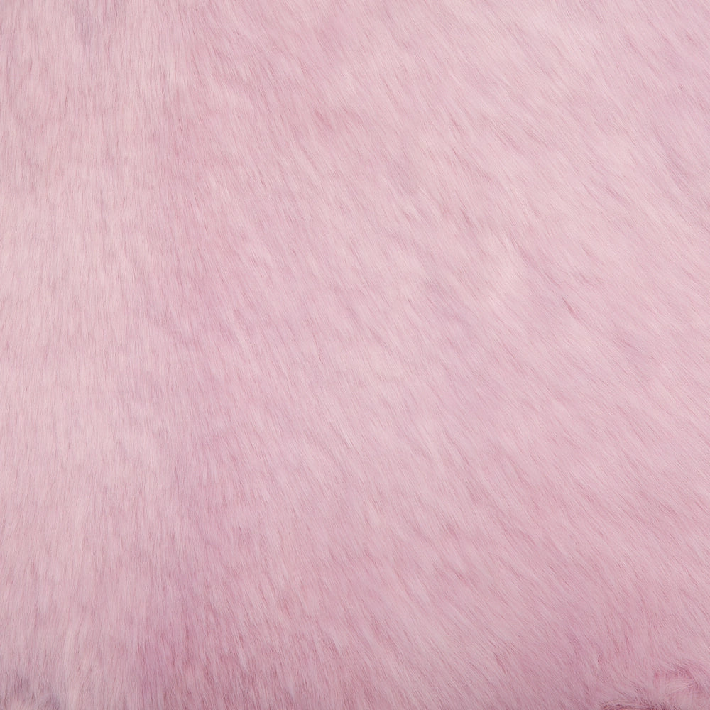 Pelle di pecora rosa 65 x 110 cm naturale a Pelo Lungo in stile rustico