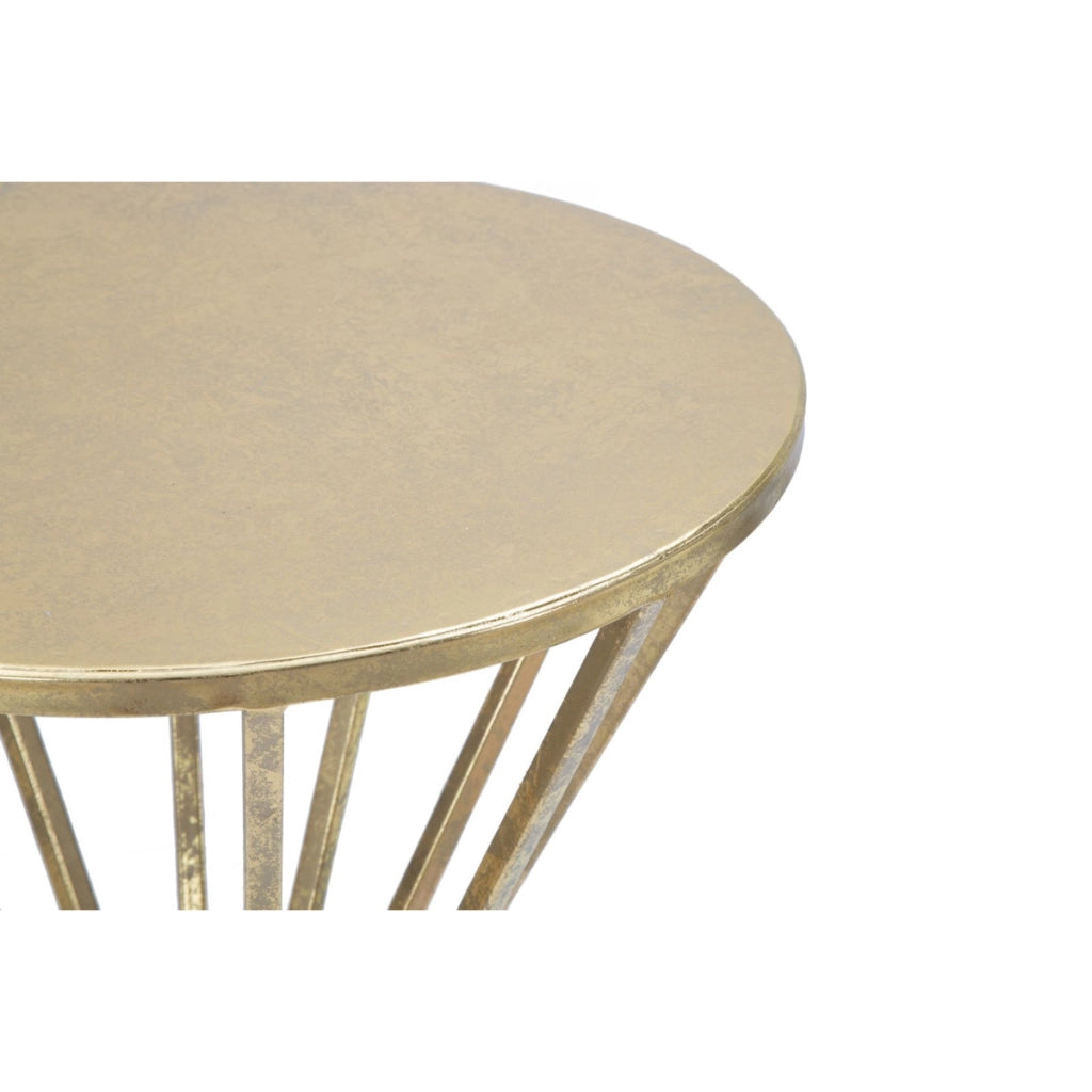 Tavolino VKH519, Oro, Metallo, 38x38x80 cm