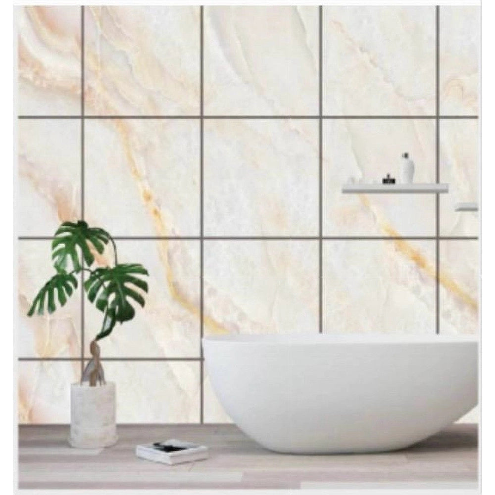 Trade Shop - Pannello Adesivo Effetto Marmo Perlato Rosato Pareti Paraschizzi 300x60cm Stanza -