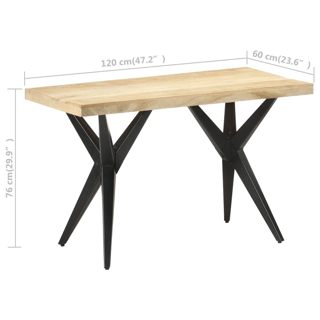 Tavolo da Pranzo 120x60x76 cm in Legno Massello di Mango  cod mxl 16551
