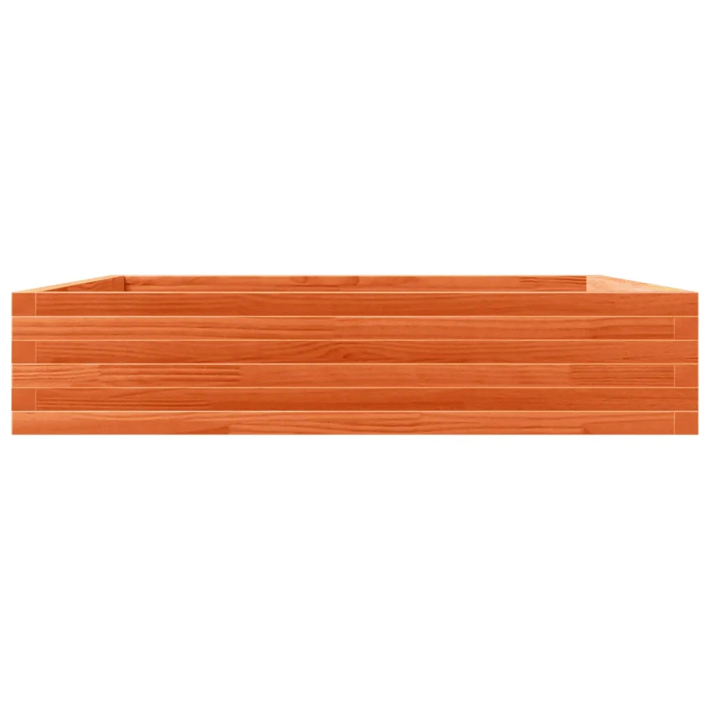 Fioriera Giardino Marrone Cera 110x110x23cm Legno Massello Pino 847215