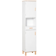 EasyComfort Mobile Salvaspazio Bagno Mobile a Colonna in Legno Bianco