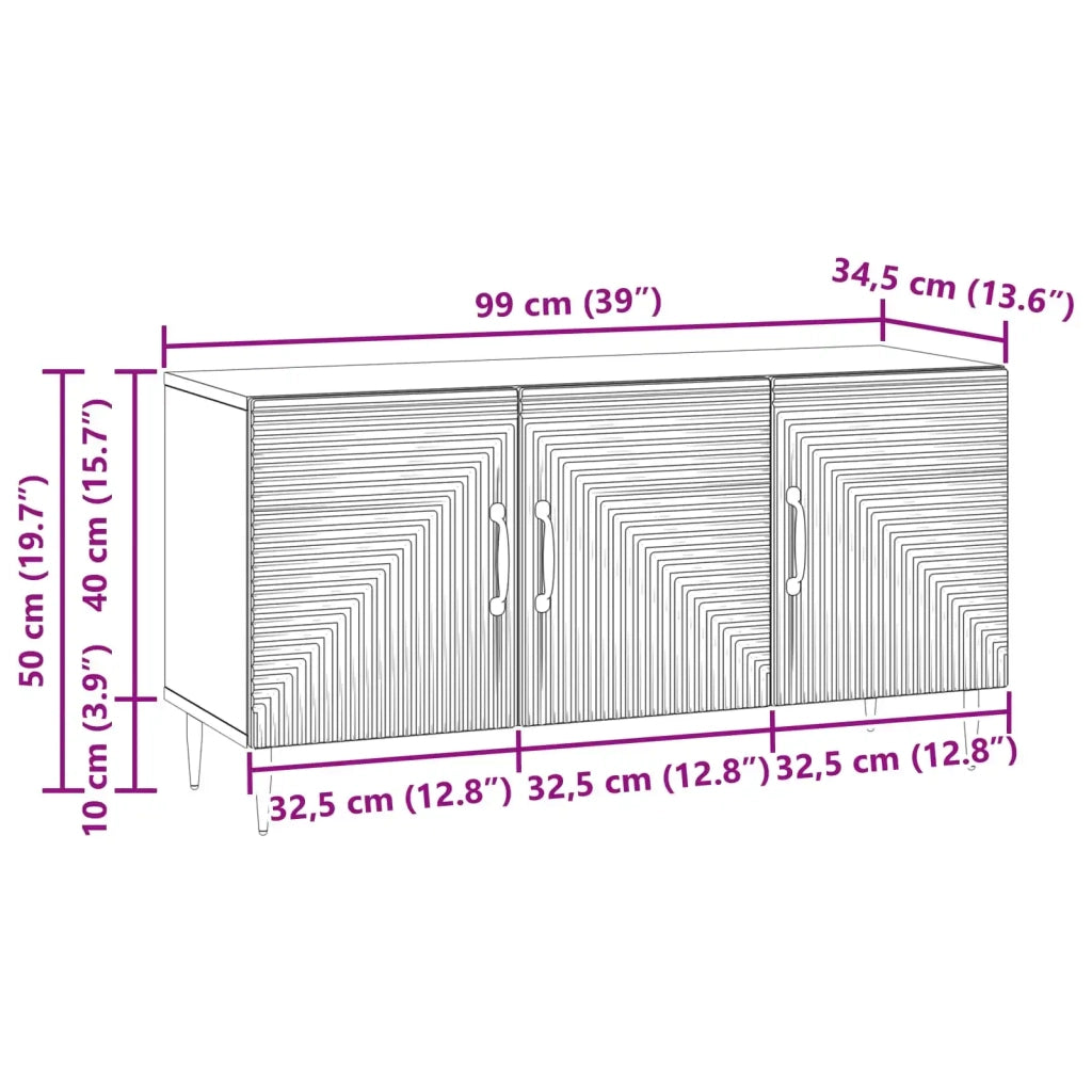 Mobile TV-Credenza per TV Bianco 99 x 34,5 x 50 cm Legno ingegnerizzato 431137
