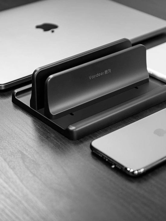 Piedistallo per Laptop 3 in 1 - Dock per Notebook Adattabile - Ripiano per Laptop Desktop Spaziale - Piedistallo per Laptop Verticale (Nero)