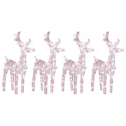 Renne di Natale 4 pz Bianco Caldo 160 LED-Luci decorative natalizie in Acrilico