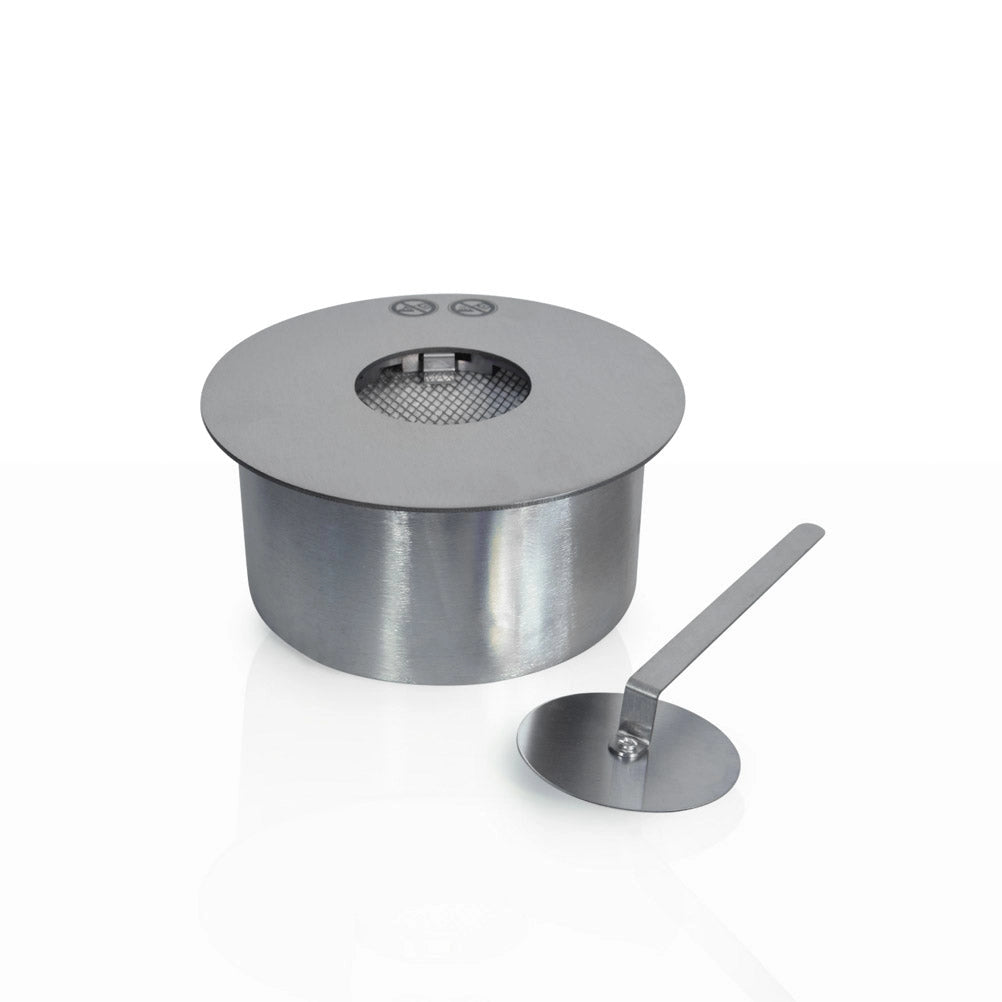 Bruciatore Rotondo per Camino a Bioetanolo Ø22x10 cm 2,5 lt Senza Vetro in Acciaio Inox