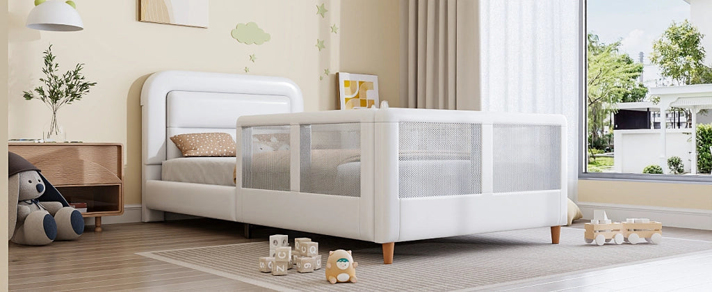 Letto Imbottito con Sponde ¨C MINIMAL ¨C Bianco 90x200